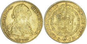 8 escudos. 1772. Méjico. FM. VI-1648. BC+.
