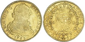 8 escudos. 1783. Popayán. SF. VI-1722. Rayitas en anv. MBC-.