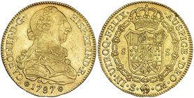 8 escudos. 1787. Sevilla. CM. VI-1782. R.B.O. MBC+/EBC-. Escasa.