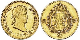 1/2 escudo. 1817. Madrid. GJ. VI-1222. EBC-.
