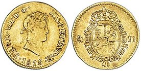 1/2 escudo. 1815. Méjico. JJ. VI-1224. R.B.O. MBC-. Muy escasa.