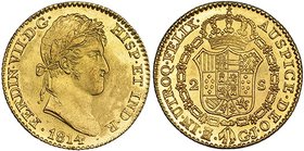 2 escudos. 1814. Madrid. GJ. VI-1337. SC.