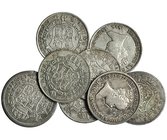 8 monedas diferentes de 1 real de Madrid 1838, 1839, 1842, 1844, 1845, 1847, 1848 y 1849. Alguna rara. MBC-/MBC.