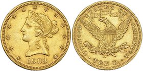 ESTADOS UNIDOS DE AMÉRICA. 10 dólares. 1903-O. KM-102. EBC-.