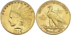 ESTADOS UNIDOS DE AMÉRICA. 10 dólares. 1914-S D. KM-130. EBC-.