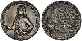 GRAN BRETAÑA. Medalla. Almirante Vernon 1739. Toma de Portobello. AE 37,5 mm. MBC-/MBC.