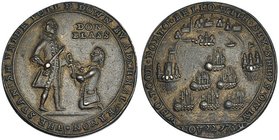 GRAN BRETAÑA. Medalla. Almirante Vernon 1739. Toma de Portobello. AE. 27,5 mm. MBC.