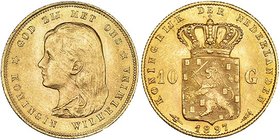 HOLANDA. 10 Gulden. 1897. KM-118.
