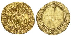 PORTUGAL. Juan III (1521-1557). Cruzado (400 reais). Gomes-147.04. MBC/MBC-. Muy escasa.