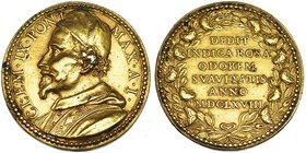 ESTADOS VATICANOS. Clemente IX. Medalla. Roma (1667-1669). Año I (1667-8). Atribución incierta. DEDIT/ INDICA ROSA/ ODOREM / SVAVITATIS/ MDCLXVIII. Em...