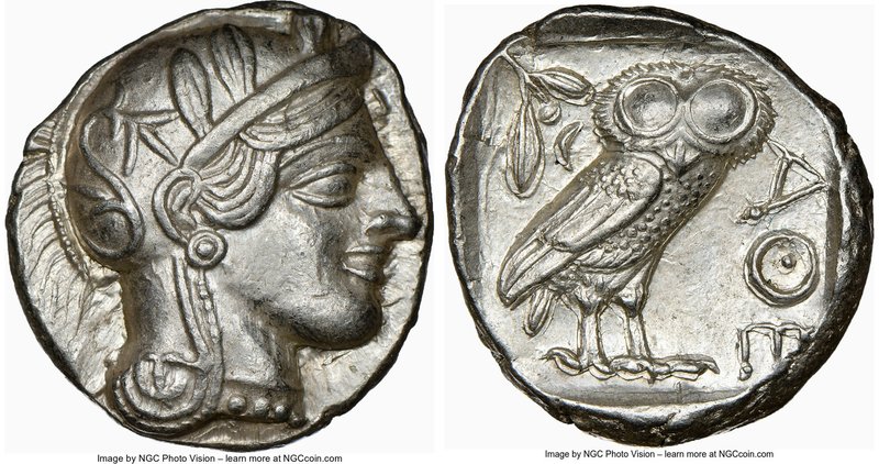ATTICA. Athens. Ca. 440-404 BC. AR tetradrachm (26mm, 17.19 gm, 12h). NGC Choice...