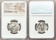ATTICA. Athens. Ca. 440-404 BC. AR tetradrachm (25mm, 17.14 gm, 10h). NGC Choice XF 5/5 - 2/5, test cuts. Mid-mass coinage issue. Head of Athena right...