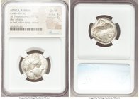 ATTICA. Athens. Ca. 440-404 BC. AR tetradrachm (24mm, 17.17 gm, 7h). NGC Choice VF 4/5 - 3/5. Mid-mass coinage issue. Head of Athena right, wearing cr...