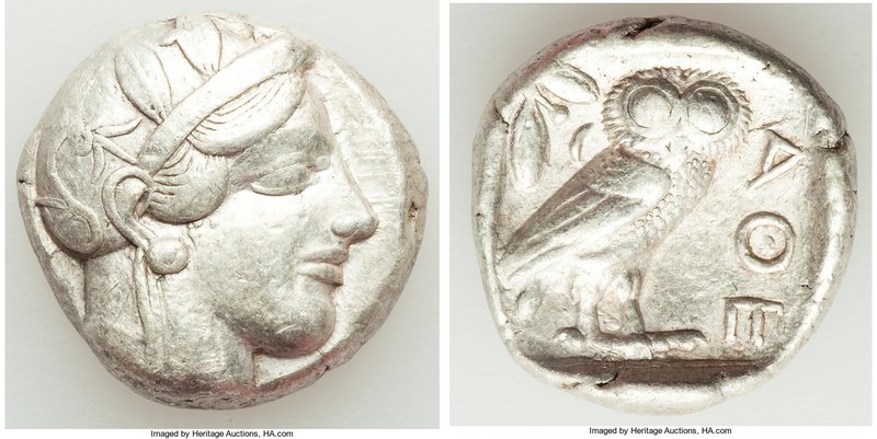 ATTICA. Athens. Ca. 440-404 BC. AR tetradrachm (24mm, 17.13 gm, 8h). About VF. M...