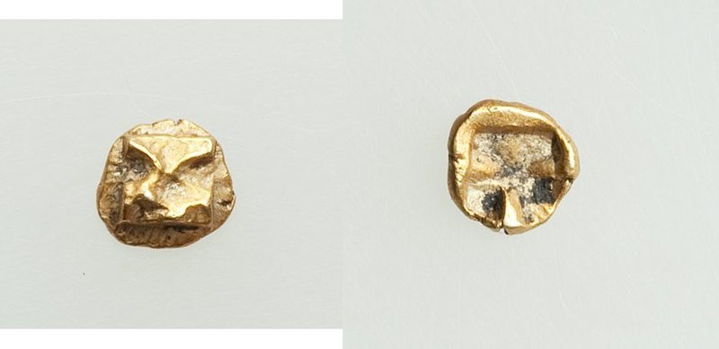 IONIA. Uncertain mint. Ca. 600-550 BC. EL 1/96 stater (5mm, 0.16 gm). NGC (photo...