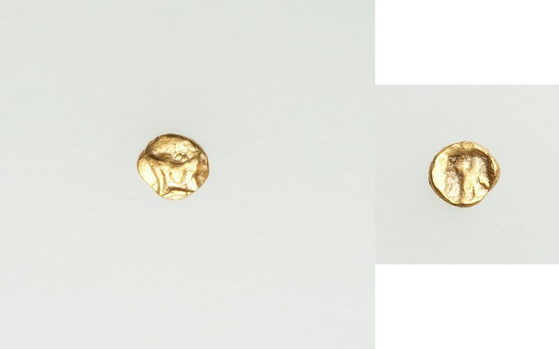 IONIA. Uncertain mint. Ca. 600-550 BC. EL 1/96 stater (4mm, 0.13 gm). NGC (photo...