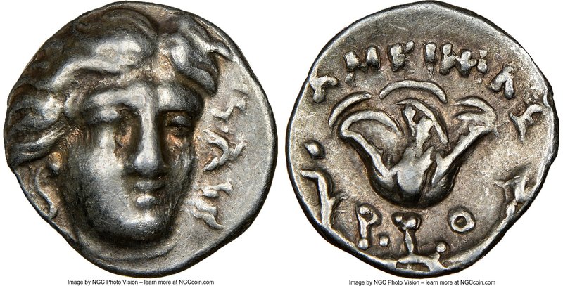 CARIAN ISLANDS. Rhodes. Ca. 230-205 BC. AR hemidrachm (11mm, 1h). NGC Choice VF....