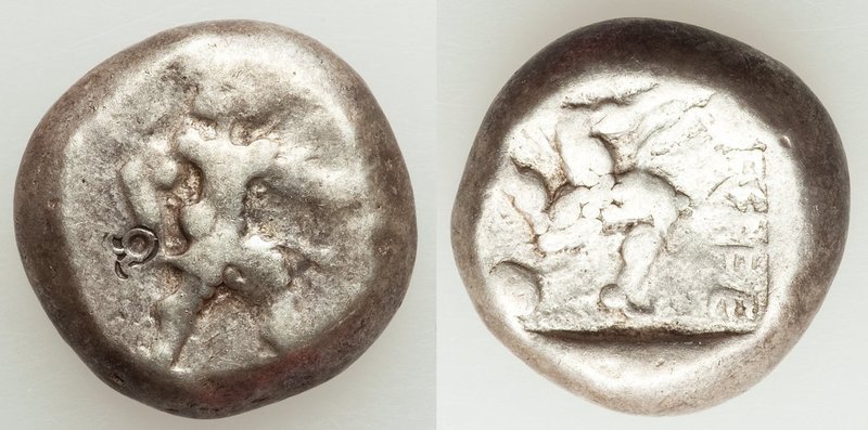 PAMPHYLIA. Aspendus. Ca. mid-5th century BC. AR stater (18mm, 10.94 gm, 1h). Fin...