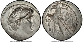 SELEUCID KINGDOM. Antiochus VII Euergetes-Sidetes (138-129 BC). AR tetradrachm (29mm, 11h). NGC Choice VF. Tyre, dated Seleucid Era 182 (131/0 BC). Di...