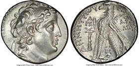 SELEUCID KINGDOM. Demetrius II Nicator (second reign, 129-125 BC). AR tetradrachm (27mm, 11h). NGC Choice XF. Tyre, dated Seleucid Era 184 (129/8 BC)....