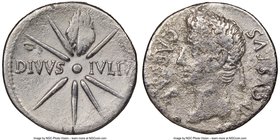 Augustus (27 BC-AD 14). AR denarius (19mm, 5h). NGC VG, punch mark. Spain, Colonia Caesaraugusta (?), ca. 19-18 BC. CAESAR-AVGVSTVS, head of Augustus ...