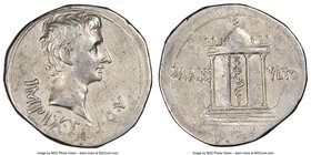 Augustus (27 BC-AD 14). AR cistophorus (25mm, 11.34 gm, 12h). NGC Choice VF 5/5 - 3/5. Pergamum, ca. 19-18 BC. IMP•IX•TR•PO•V, bare head of Augustus r...