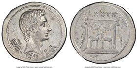 Augustus (27 BC-AD 14). AR cistophorus (27mm, 11.42 gm, 12h). NGC XF 5/5 - 3/5. Ephesus, ca. 24-20 BC. IMP•CAE-SAR, bare head of Augustus right; linea...