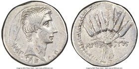 Augustus (27 BC-AD 14). AR cistophorus (24mm, 11.37 gm, 12h). NGC VF 4/5 - 3/5. Ephesus, ca. 25 BC. IMP•CAE-SAR, bare head of Augustus right; linear b...