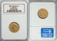 Victoria gold Sovereign 1857-SYDNEY XF40 NGC, Sydney mint, KM4. AGW 0.2353 oz.

HID09801242017