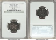 Republic "High Relief" Star 20 Centavos 1915 XF45 NGC, KM13.1. High relief star, coarse reeding variety. 

HID09801242017