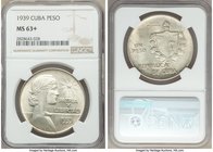Republic "ABC" Peso 1939 MS63+ NGC, Philadelphia mint, KM22. Light golden toning with underlying luster. 

HID09801242017