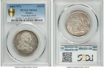 Louis XV silver Jeton ND (1747) MS64 PCGS, Feuardent-4404. LUD XV REX CHRISTIANISS His bust right in military attire / INVENIT ET PERFICIT and in ex. ...