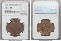 Victoria Penny 1886 MS62 Red and Brown NGC, KM755, S-3954. Fully struck, few spots on obverse. 

HID09801242017