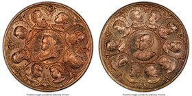 Victoria copper "Diamond Jubilee" Medal ND (1897) MS66 Red PCGS, BHM-3603. By A. Miesch. Victoria bust left at center with members of the royal family...