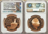 Elizabeth II gold 5 Pounds 2017 PR70 Ultra Cameo NGC, KM-Unl. One of first 50 struck.

HID09801242017