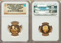 Elizabeth II gold Proof 25 Pounds 2011 PR69 Ultra Cameo NGC, KM1218. Apollo. Issued for the London 2012 Olympics. AGW 0.2508 oz.

HID09801242017
