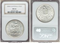 Republic Peso 1894-H MS62 NGC, Heaton mint, KM210. White untoned with shimmering luster. 

HID09801242017