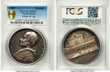 Papal States Leo XIII silver Specimen Medal Anno XII (1889) SP62 PCGS, Mont-38. By F. Bianchi. LEO XIII PONT MAX AN XII His bust left / PORTICVM CLAVS...