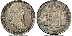 Ferdinand VII Real 1816 Mo-JJ MS64+ NGC, Mexico City mint, KM83. Beautiful toning throughout both the obverse and reverse. Surface is very original wi...