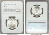 USA Administration 4-Piece Lot of Certified 50 Centavos 1945-S NGC, 1) 50 Centavos - MS64 2) 50 Centavos - MS64 3) 50 Centavos - MS63 4) 50 Centavos -...