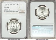 USA Administration 4-Piece Lot of Certified 50 Centavos 1945-S NGC, 1) 50 Centavos - MS64+ 2) 50 Centavos - MS64 3) 50 Centavos - MS64 4) 50 Centavos ...