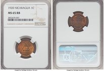 4-Piece Lot of Certified and Uncertified Assorted Issues, 1) Nicaragua. Republic Centavo 1920 - MS65 Red and Brown, KM11 2) Nicaragua. Republic 25 Cen...