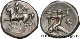 CALABRIA - TARAS
Type : Nomos, statère ou didrachme 
Date : c. 250 AC. 
Mint name / Town : Tarente, Calabre 
Metal : silver 
Diameter : 19 mm
Or...