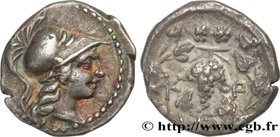 MESSENIA - KORONE
Type : Hemidrachme 
Date : c. 90-50 AC. 
Mint name / Town : Coron, Messenie 
Metal : silver 
Diameter : 15,5 mm
Orientation di...