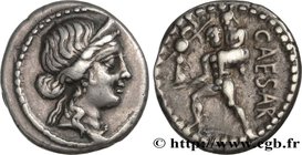 JULIUS CAESAR
Type : Denier 
Date : 47-46 AC. 
Mint name / Town : Afrique 
Metal : silver 
Millesimal fineness : 950 ‰
Diameter : 17,5 mm
Orien...