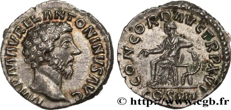 MARCUS AURELIUS
Type : Denier 
Date : 162 
Mint name / Town : Rome 
Metal : ...