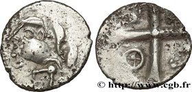 GALLIA - SOUTH WESTERN GAUL - PETROCORII (Area of Perigueux)
Type : Drachme "type de Belvès", S. 213 
Date : Ier siècle av. J.-C. 
Metal : silver ...