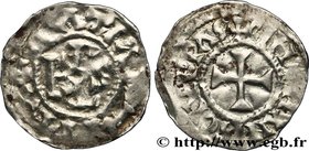 LE MANS - CURRENCIES IMMOBILIZED IN THE NAME OF CHARLES THE BALD
Type : Denier 
Date : c. 915-920 
Mint name / Town : Le Mans 
Metal : silver 
Di...