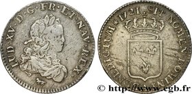 LOUIS XV THE BELOVED
Type : Tiers d'écu de France 
Date : 1721 
Mint name / Town : Paris 
Quantity minted : 7299802 
Metal : silver 
Millesimal ...