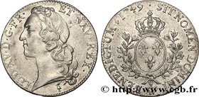 LOUIS XV THE BELOVED
Type : Écu dit "au bandeau" 
Date : 1749 
Mint name / Town : Lille 
Quantity minted : 58847 
Metal : silver 
Millesimal fin...